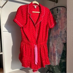 Victoria’s Secret Collared sleep one piece bodysuit pajamas